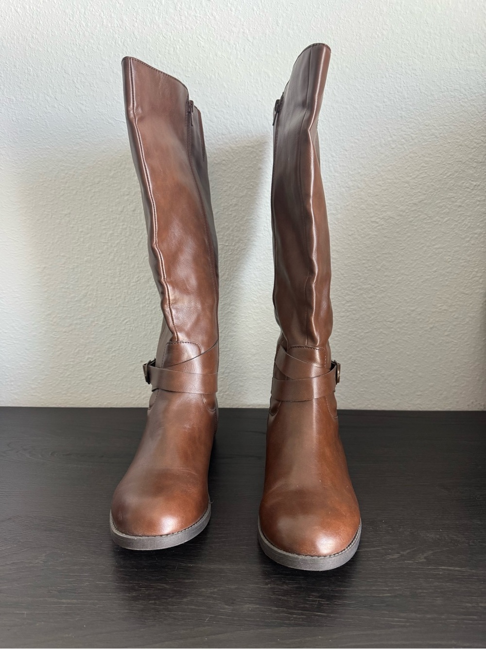 Style & Co. Brown Women's Over-the-Knee Leather Boots